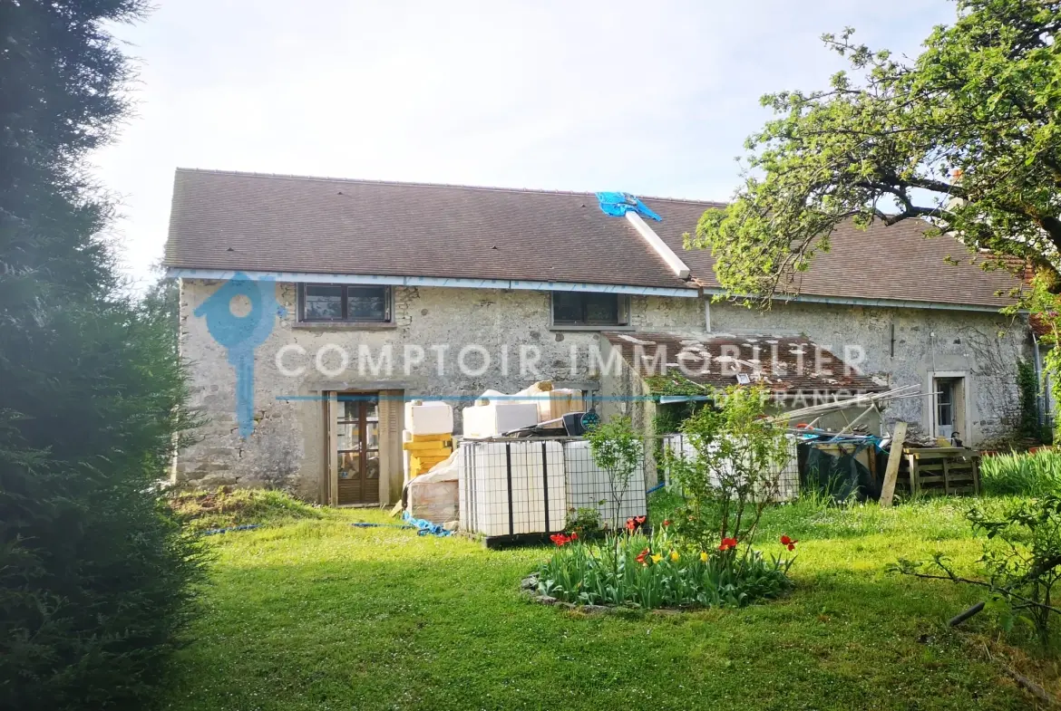 Corps de ferme à rénover avec grand terrain proche La Ferté-Alais 