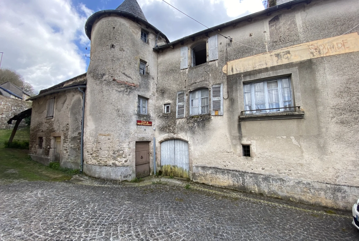 Grand ensemble immobilier en pierre avec terrain constructible à Ségur, Aveyron 