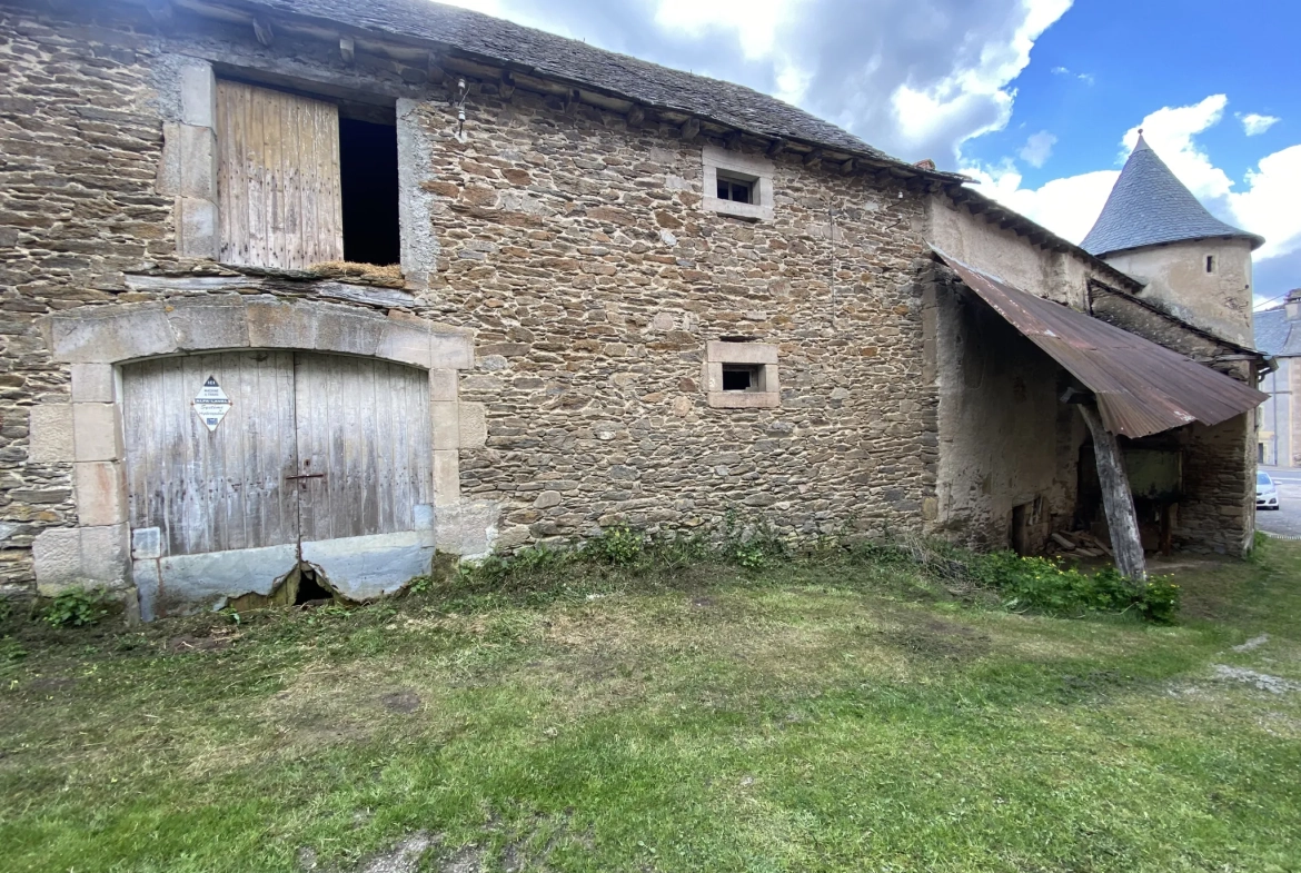 Grand ensemble immobilier en pierre avec terrain constructible à Ségur, Aveyron 