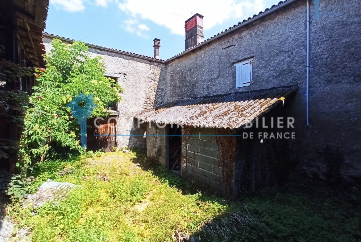 Maison en pierre de 130 m² avec grange et garage à Bertren - Vue dégagée 