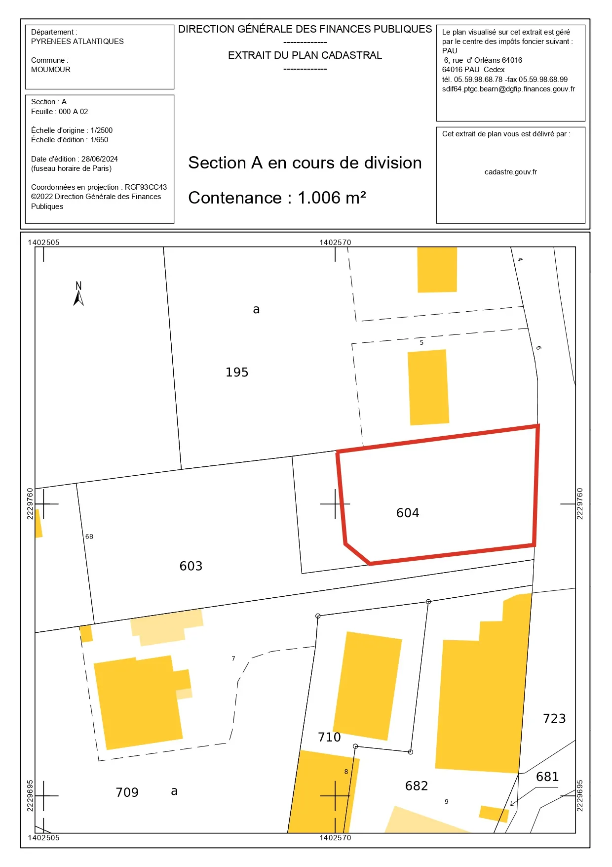 Terrain constructible de 1.006 m² à Moumour, environnement calme et raccordé 