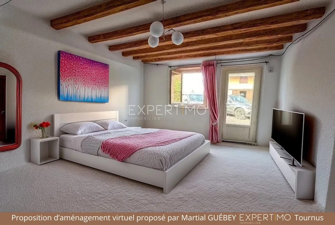 Maison de caractère à Romenay de 124 m² avec dépendance et grand potentiel 