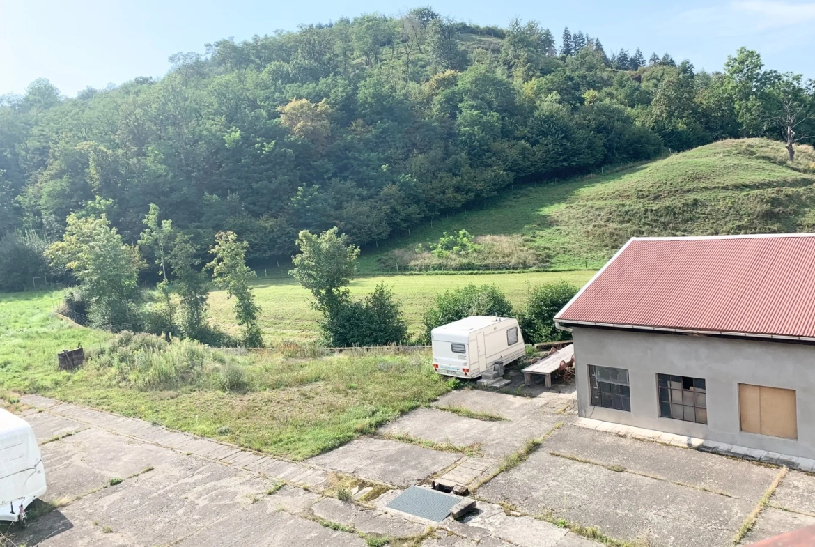 Ensemble immobilier à Moosch avec étang, forêt et terrain constructible en vente 