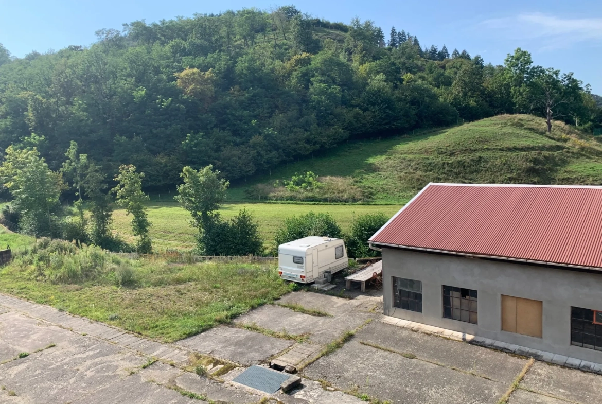 Ensemble immobilier à Moosch avec étang, forêt et terrain constructible en vente 