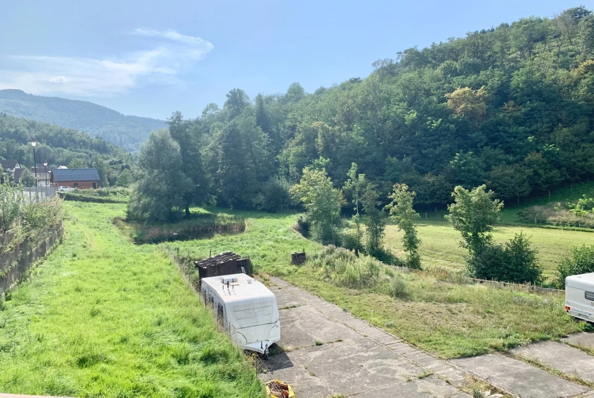 Ensemble immobilier à Moosch avec étang, forêt et terrain constructible en vente 