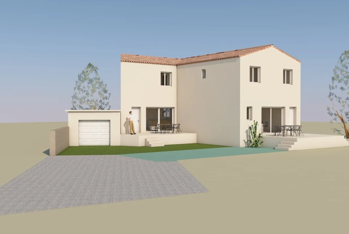 Terrain constructible à vendre à Camaret-sur-Aigues avec permis pour deux maisons 