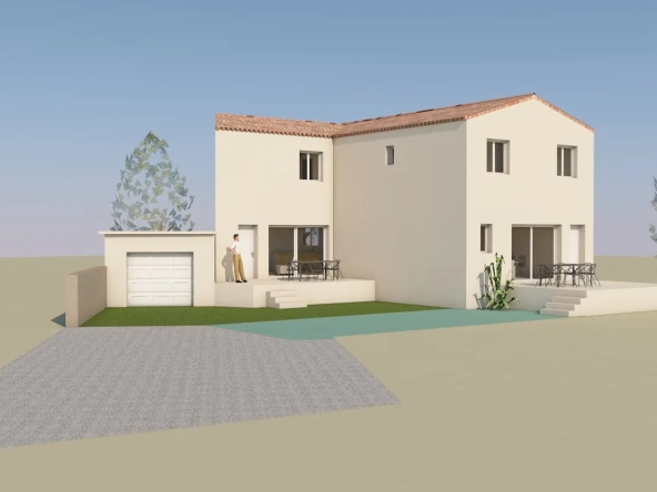 Terrain constructible à vendre à Camaret-sur-Aigues avec permis pour deux maisons