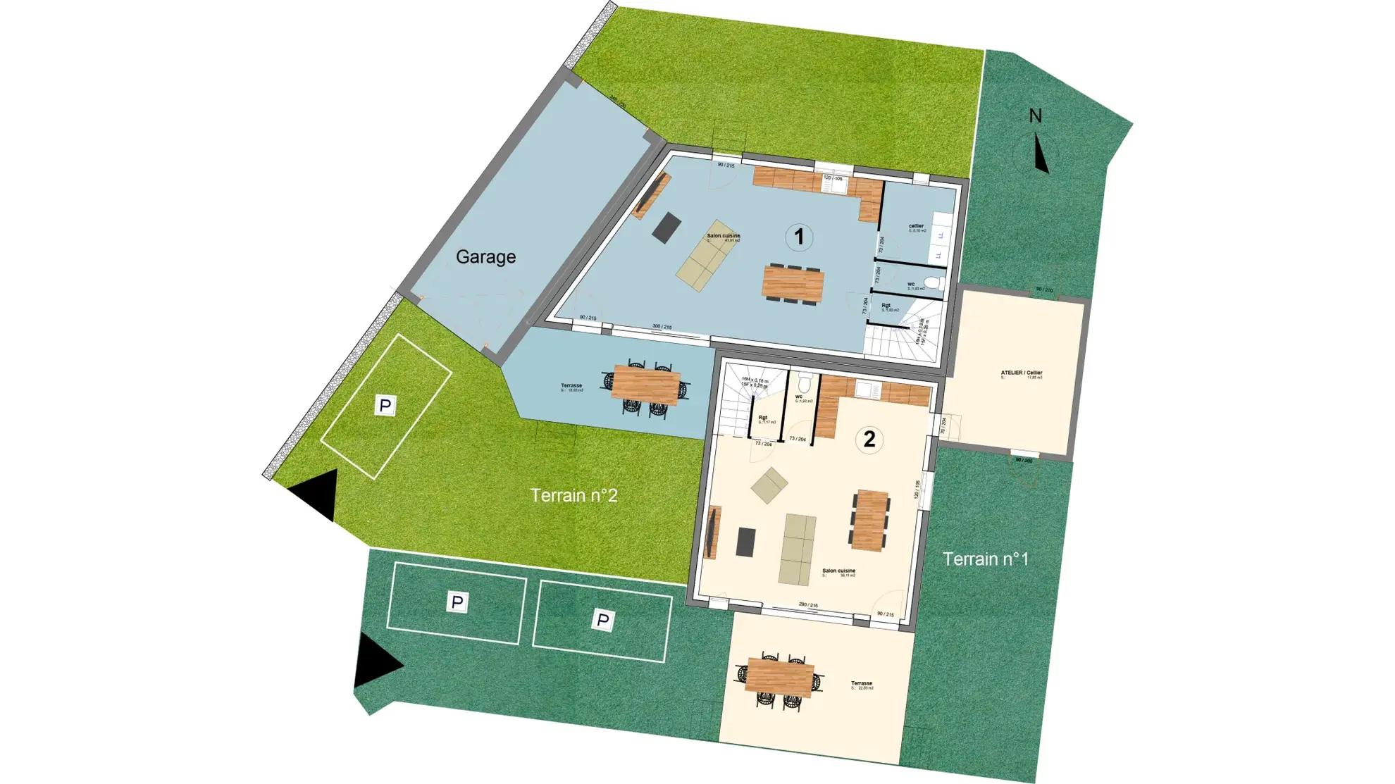 Terrain constructible à vendre à Camaret-sur-Aigues avec permis pour deux maisons 