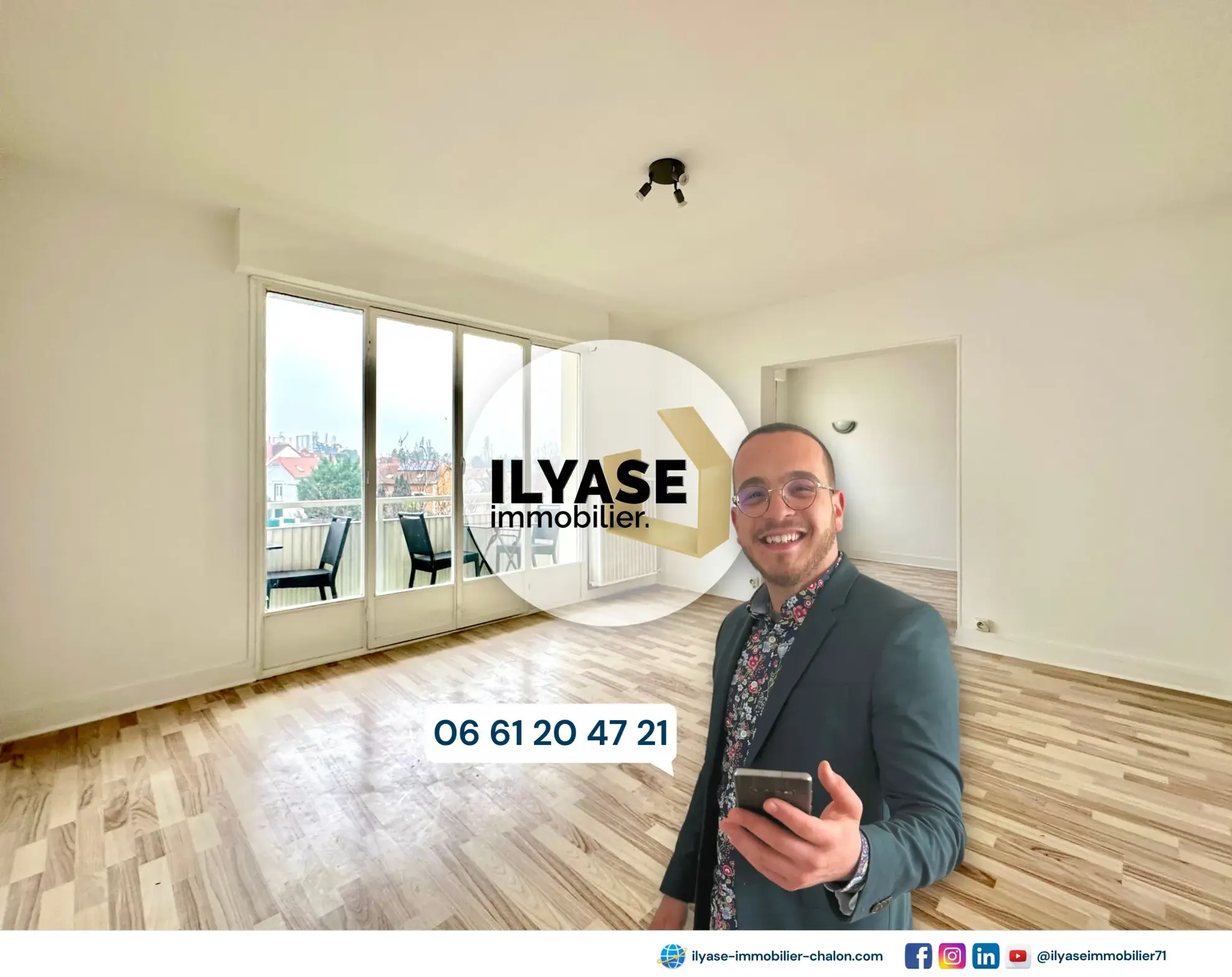 Appartement T3 à vendre à Chalon-sur-Saône - 53 m², balcon et garage privatifs 