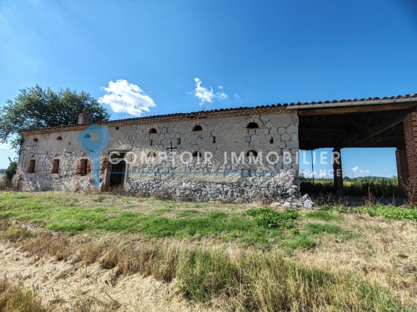 Ferme à rénover avec vue sur les Pyrénées à Blan – Terrain de 5000 m²