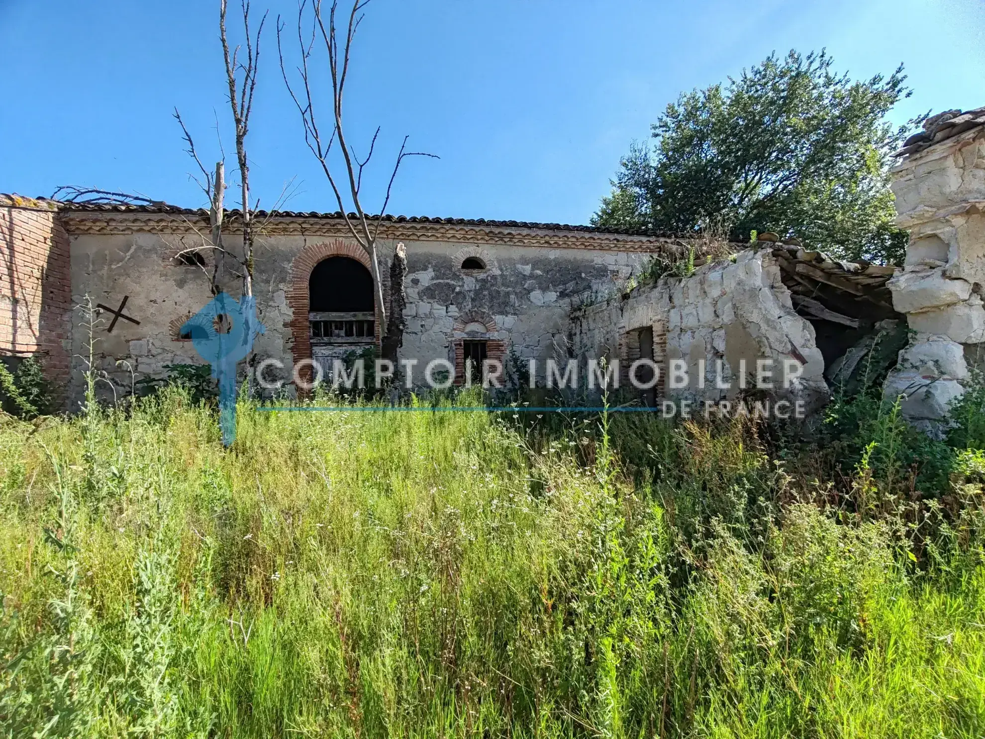 Ferme à rénover avec vue sur les Pyrénées à Blan – Terrain de 5000 m² 