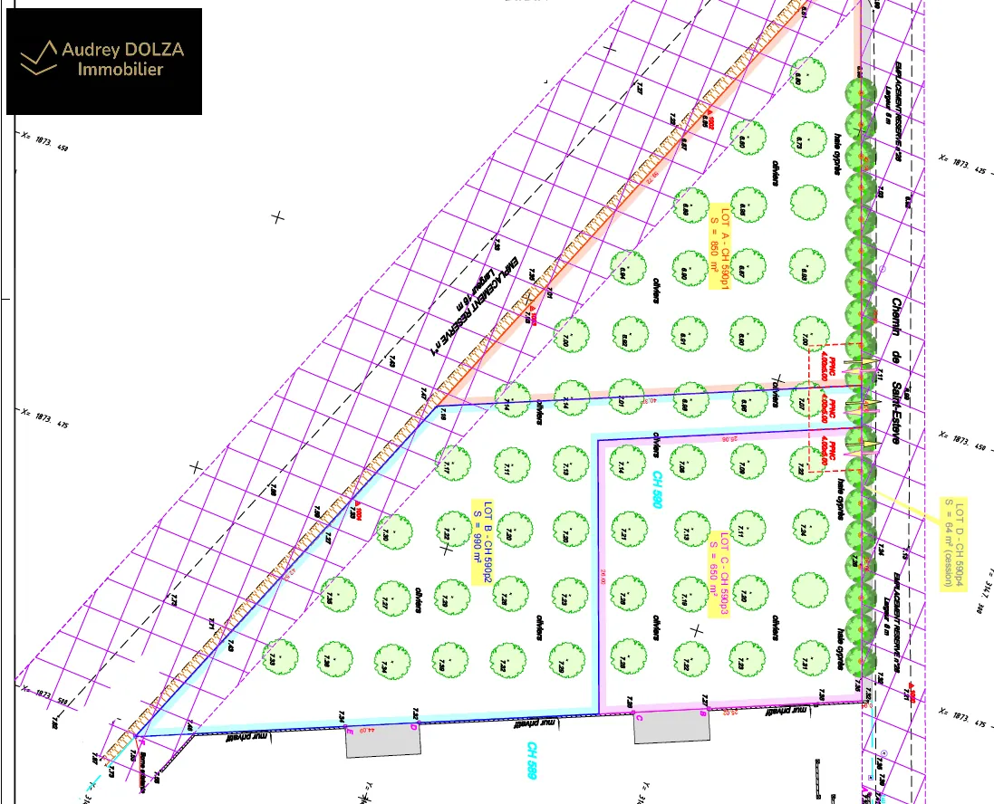 Trois terrains à bâtir à Saint Estève – Opportunities libres de constructeur 