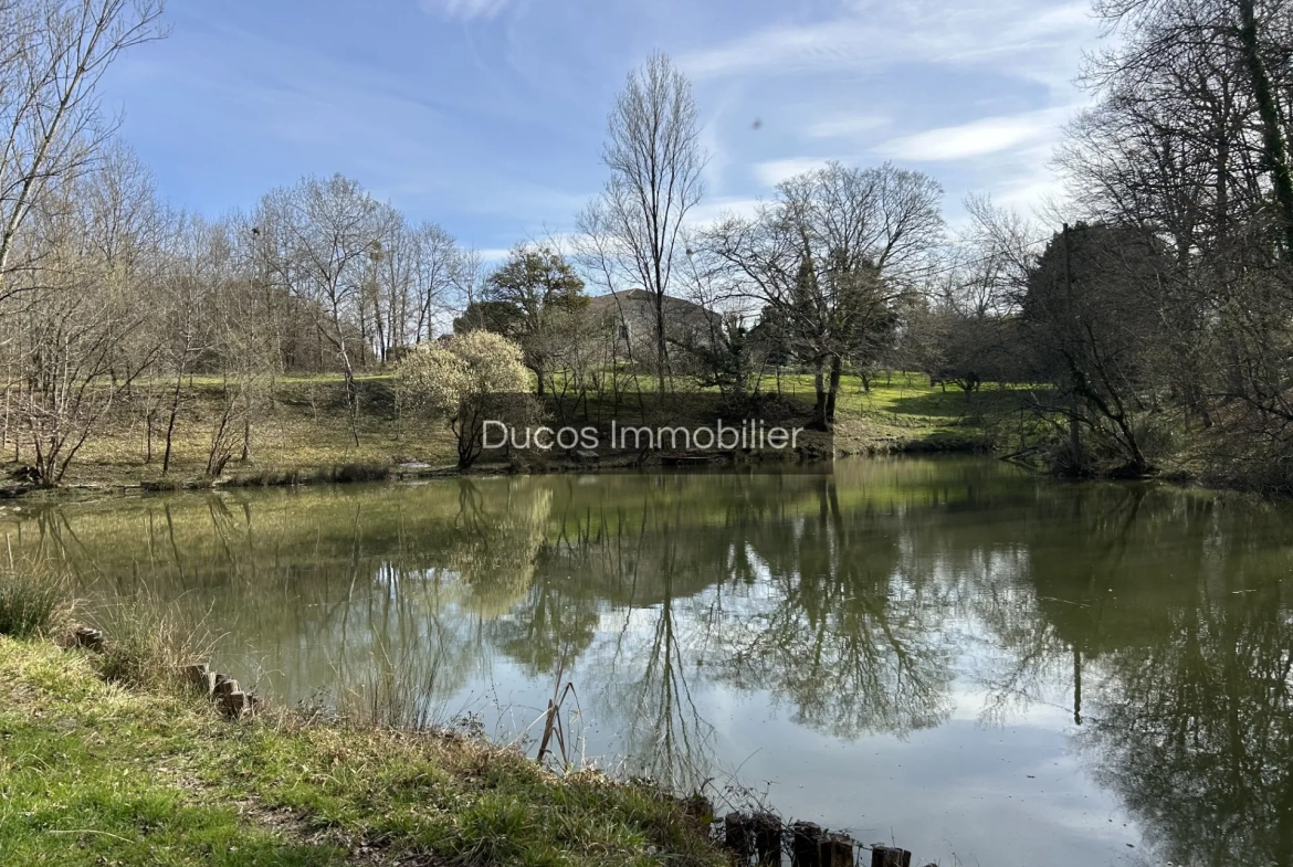 Très beau terrain avec lac privé à vendre près de Marmande, 8000 m² 