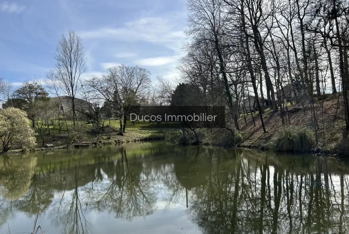 Très beau terrain avec lac privé à vendre près de Marmande, 8000 m² 