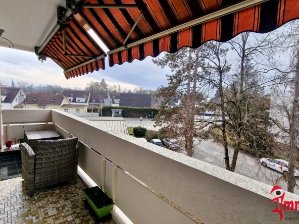 Appartement 3 chambres rénové avec balcon et parking à Saint-Louis 68300 