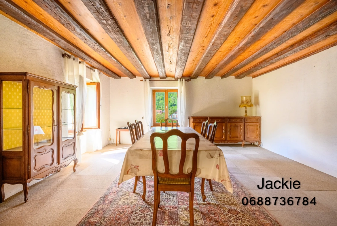 Grande maison de montagne à vendre dans les Vosges avec terrain arboré 