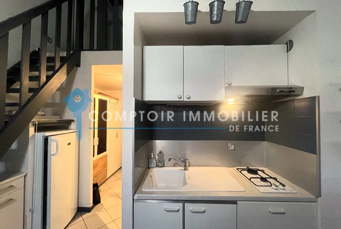 Beau T2 avec terrasse, mezzanine et parking au Grau d'Agde près de la mer 