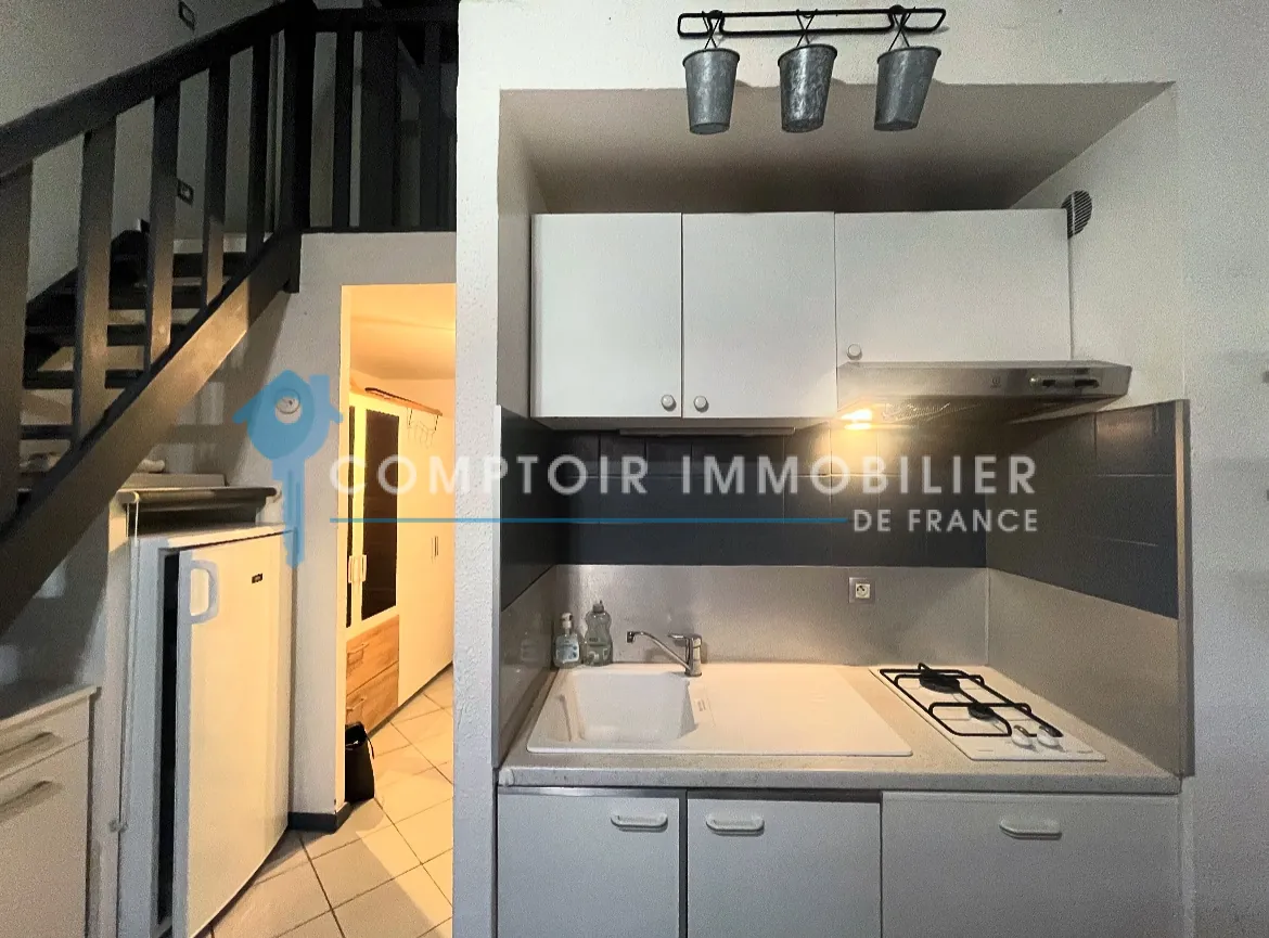 Beau T2 avec terrasse, mezzanine et parking au Grau d'Agde près de la mer 