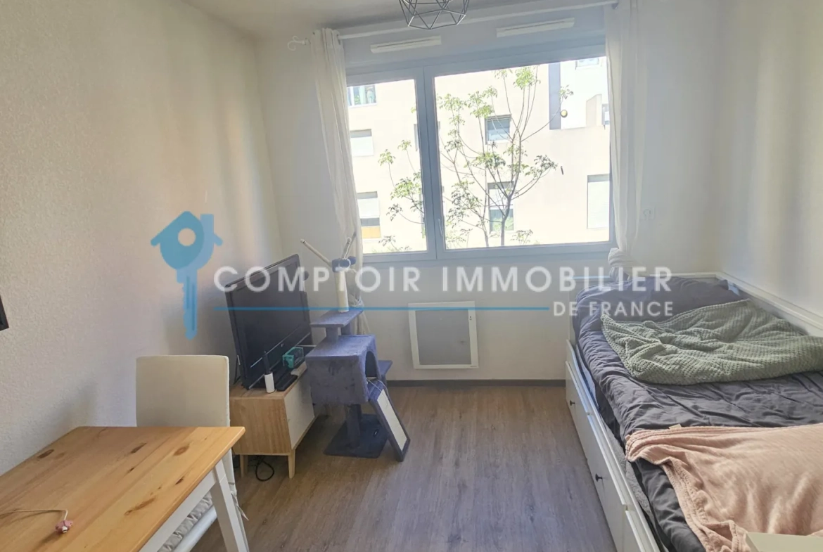 Studio à vendre à Montpellier Sud avec parking, neuf et loué, idéal investissement 