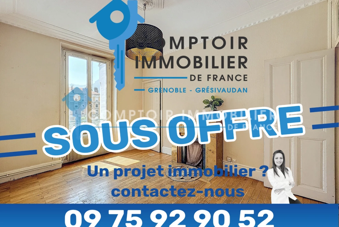 À vendre T2 lumineux de 50m² à Grenoble Championnet, idéal pour résidence ou investissement 