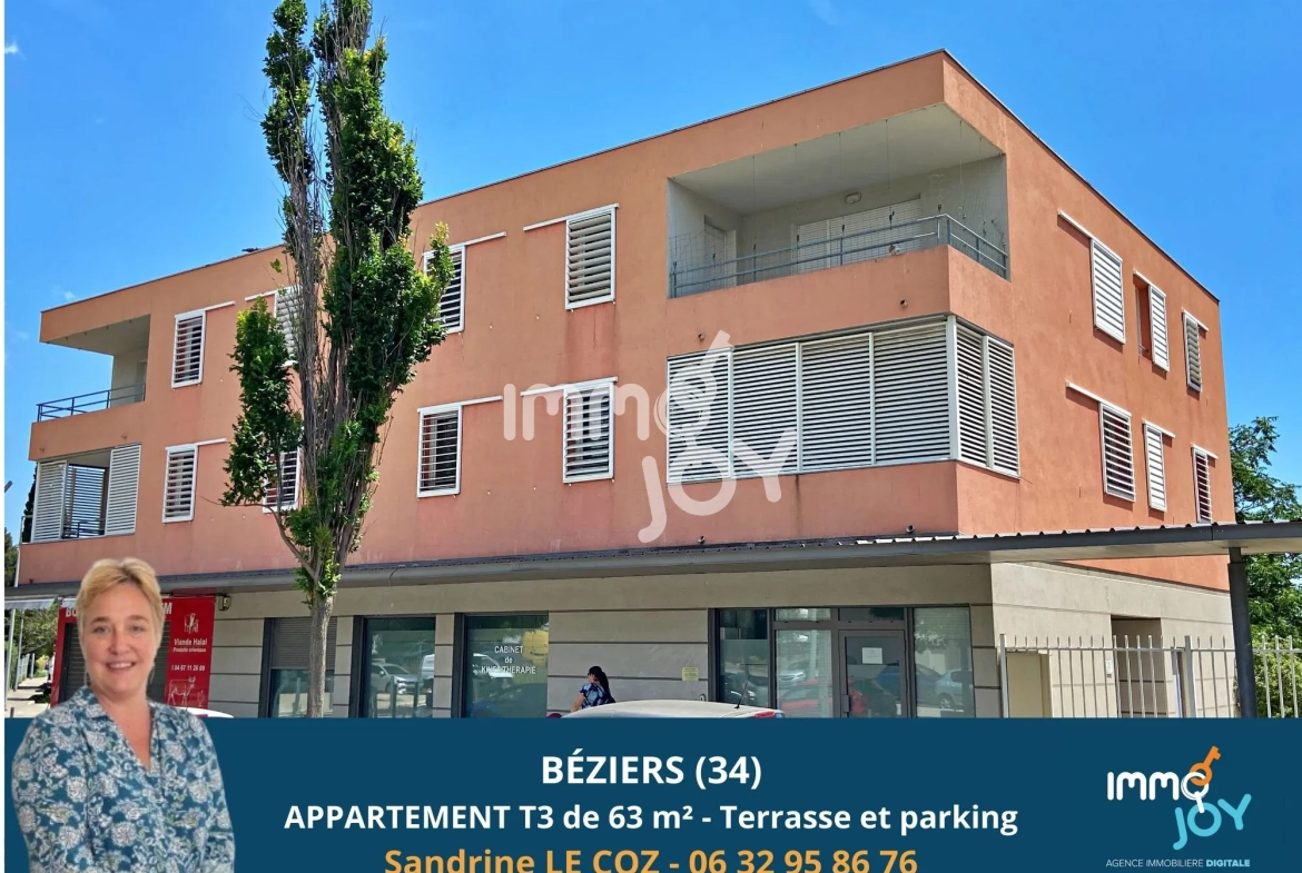 Appartement T3 en Vente à Béziers avec Terrasse et Parking 