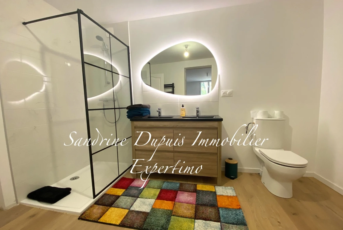 Maison charentaise entièrement rénovée avec 3 chambres, garage et belle vue campagne près de Saintes 