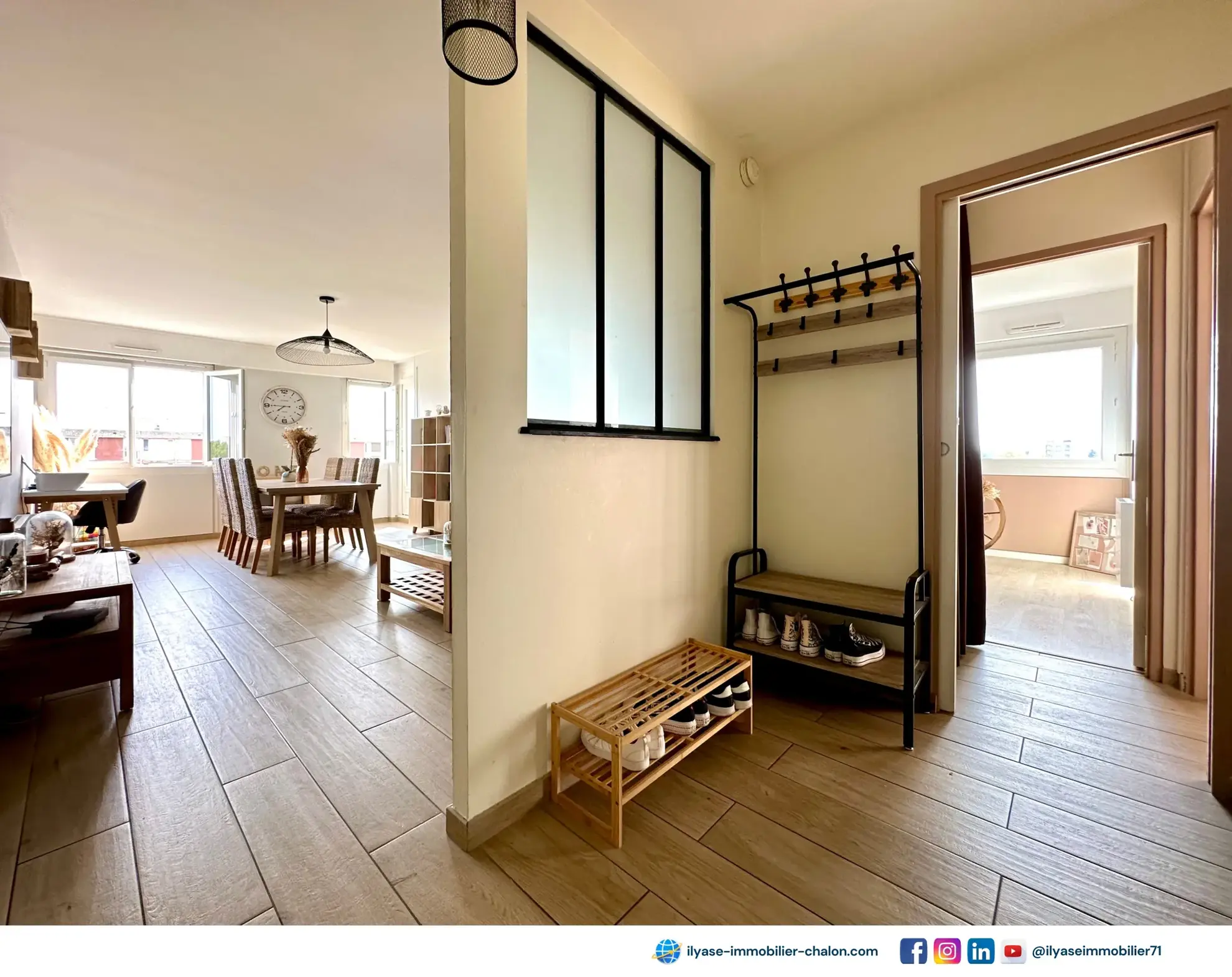 Appartement T4 lumineux de 78 m² avec deux balcons et stationnement à Chalon-sur-Saône 