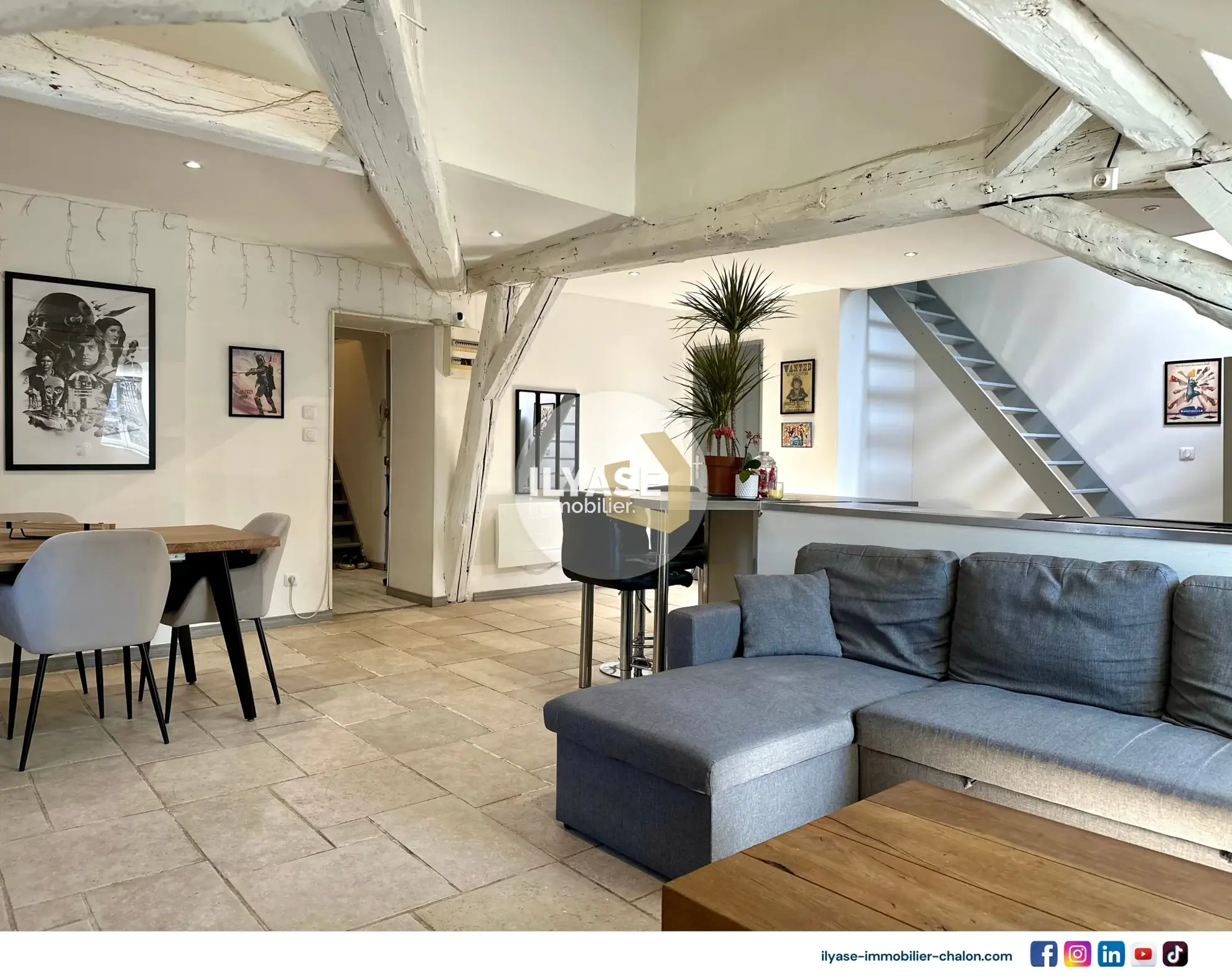 Charmant appartement duplex de 77 m2 au cœur de Chalon-sur-Saône 