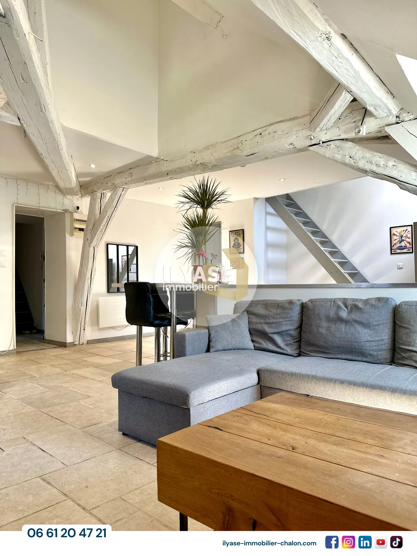 Charmant appartement duplex de 77 m2 au cœur de Chalon-sur-Saône 