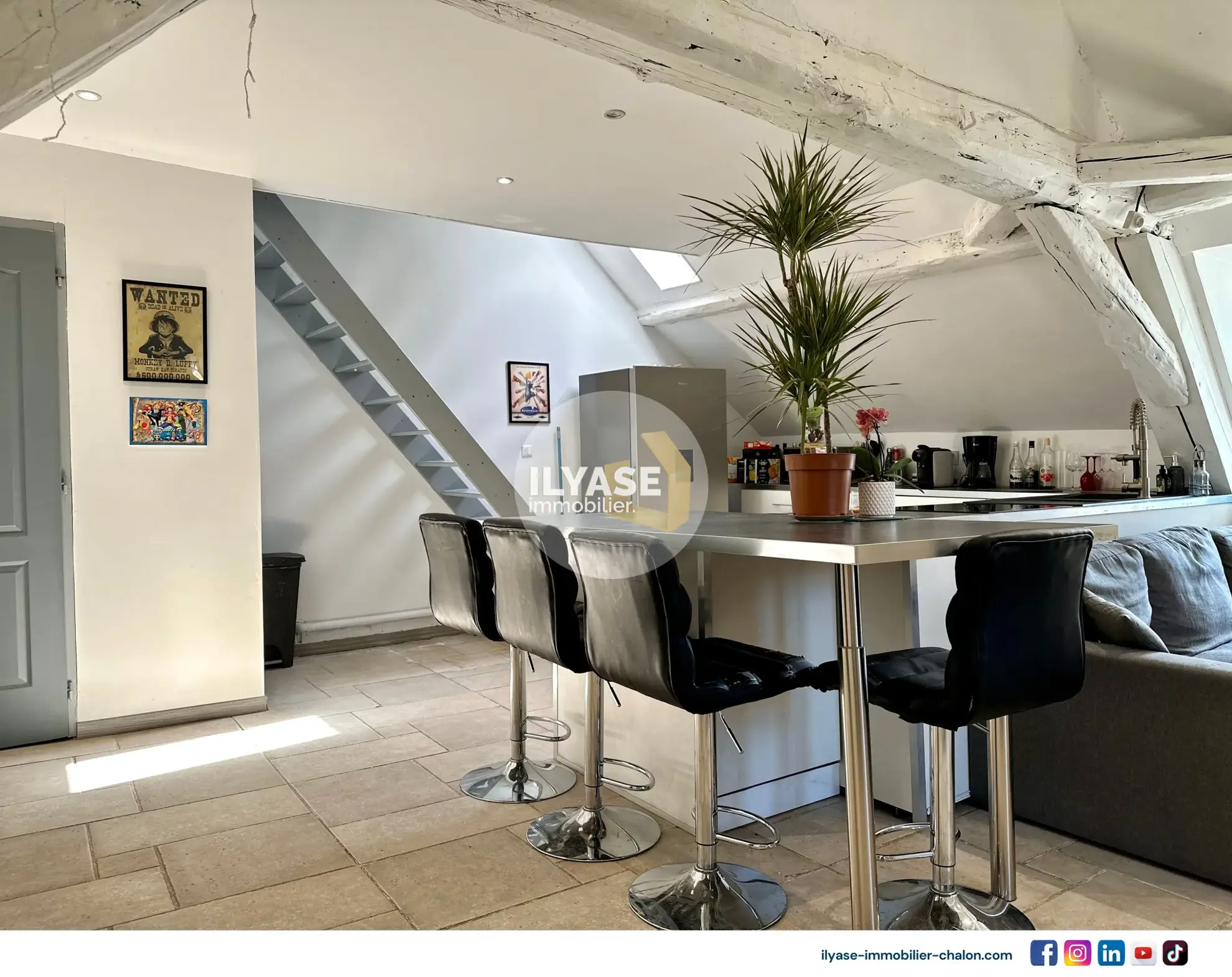 Charmant appartement duplex de 77 m2 au cœur de Chalon-sur-Saône 