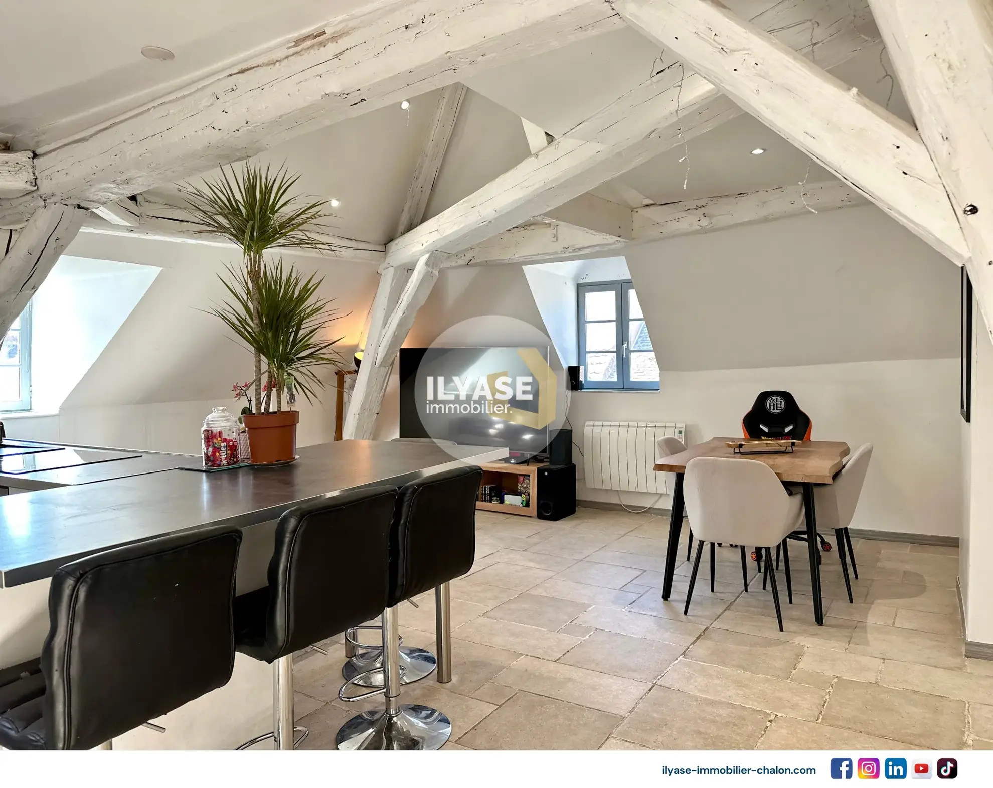 Charmant appartement duplex de 77 m2 au cœur de Chalon-sur-Saône 