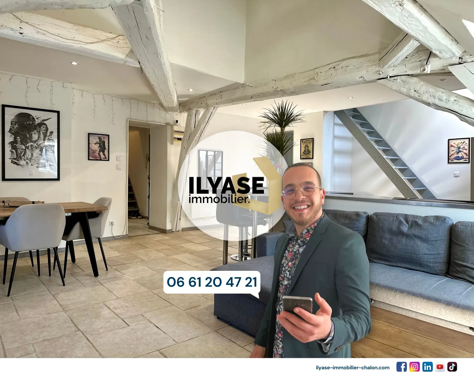 Charmant appartement duplex de 77 m2 au cœur de Chalon-sur-Saône 