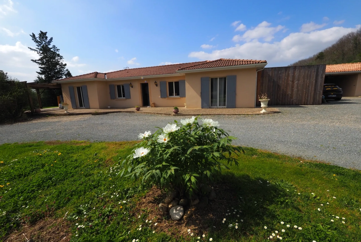 Belle villa de plain-pied de 168 m² à Mongauzy - Calme et proximité autoroute 