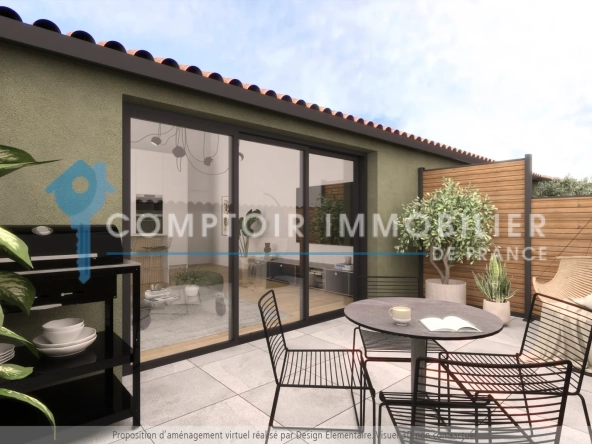 Appartement T3 rénové avec terrasse à Montpellier Port Marianne - 60m²