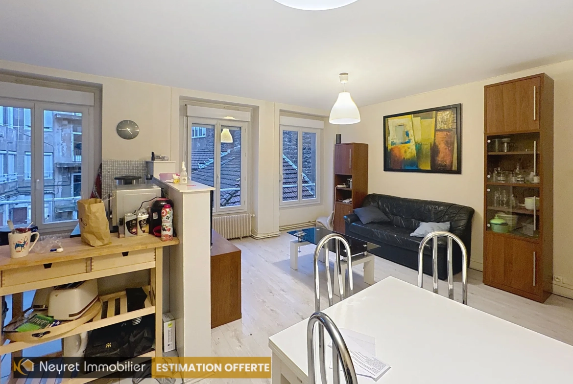 À vendre T2 de 52,69 m² à Saint-Étienne, idéal investisseur dans le quartier Albert Thomas 