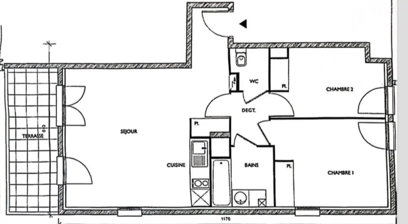 A vendre appartement T3 avec jardin privé à Mantes-la-Ville 