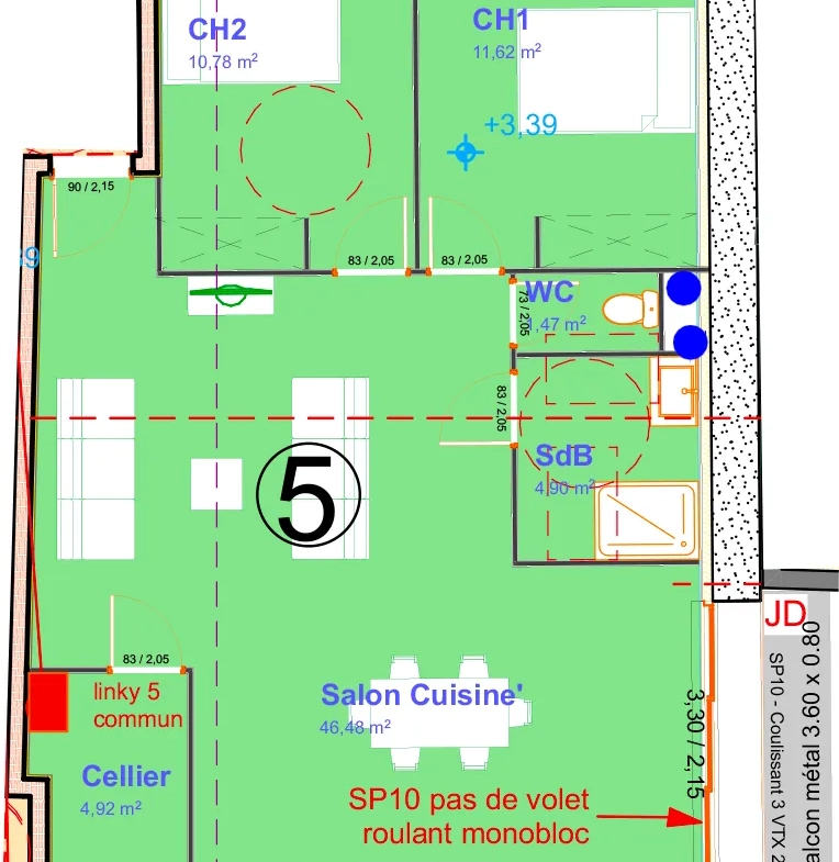 Appartement neuf de 80 m² à Jonquieres avec balcon, cave et parking – Livraison fin 2025 