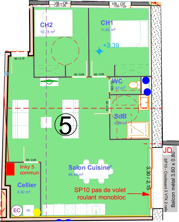 Appartement neuf de 80 m² à Jonquieres avec balcon, cave et parking – Livraison fin 2025 