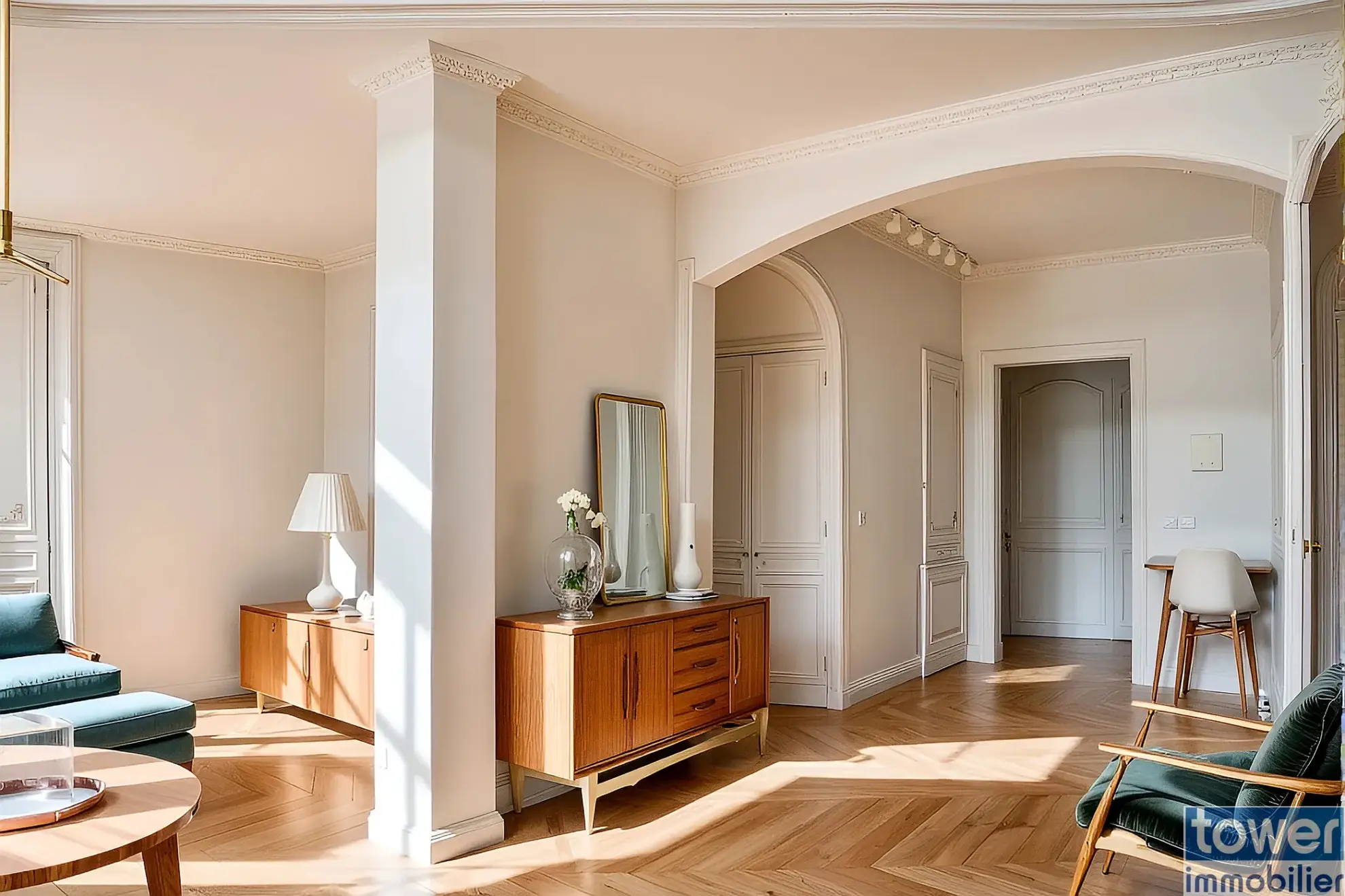 Appartement T5 lumineux de 110 m² au centre-ville de Lorient avec caves et parking 