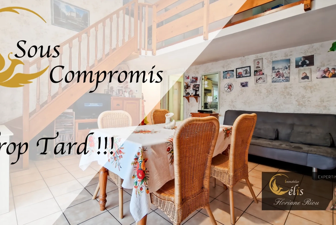 Maison mitoyenne 3 chambres avec garage et potentiel familial à Villefontaine 