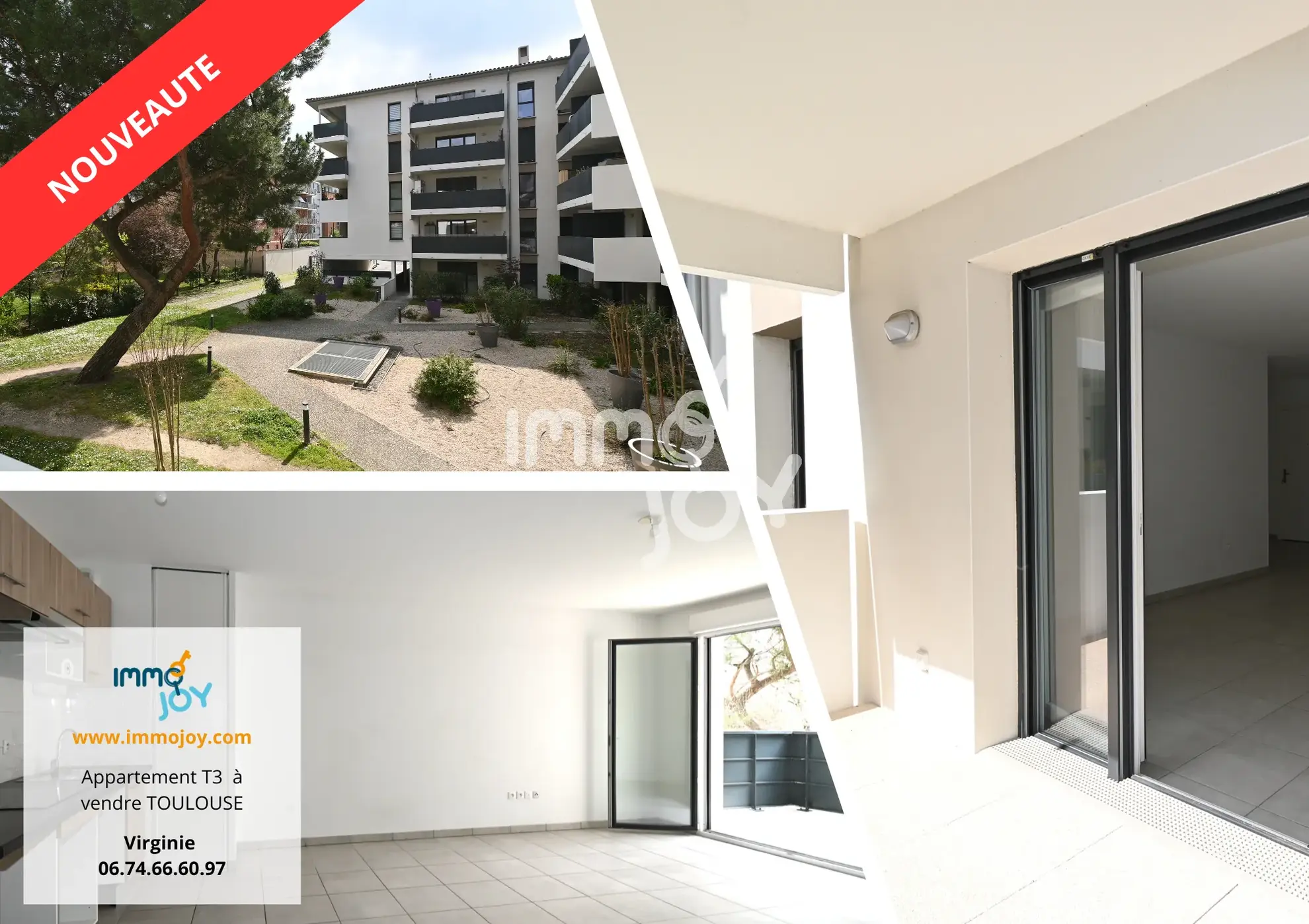 Appartement T3 à vendre à Croix Daurade, Toulouse - 65 m², balcon, parking, résidence récente 
