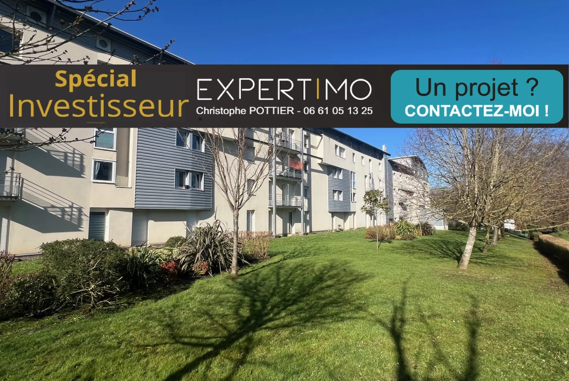 Studio meublé à Rennes avec parking et balcon - Investissement locatif sécurisé 