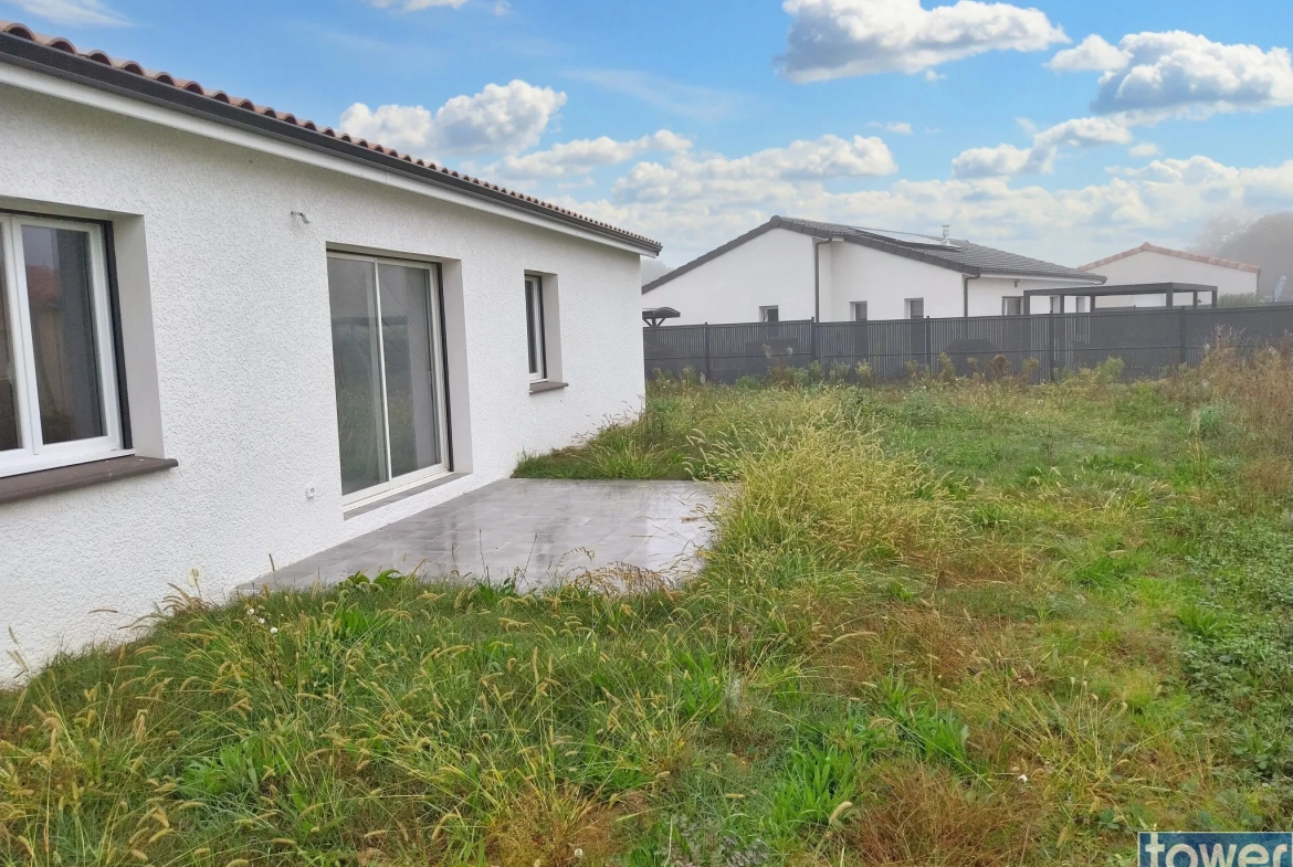 Maison neuve à Nègrepelisse avec 3 chambres, garage et terrain clos 
