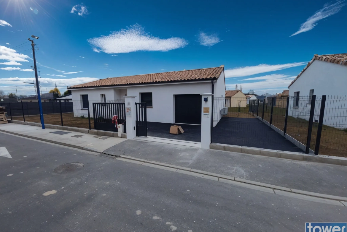 Maison neuve à Nègrepelisse avec 3 chambres, garage et terrain clos 