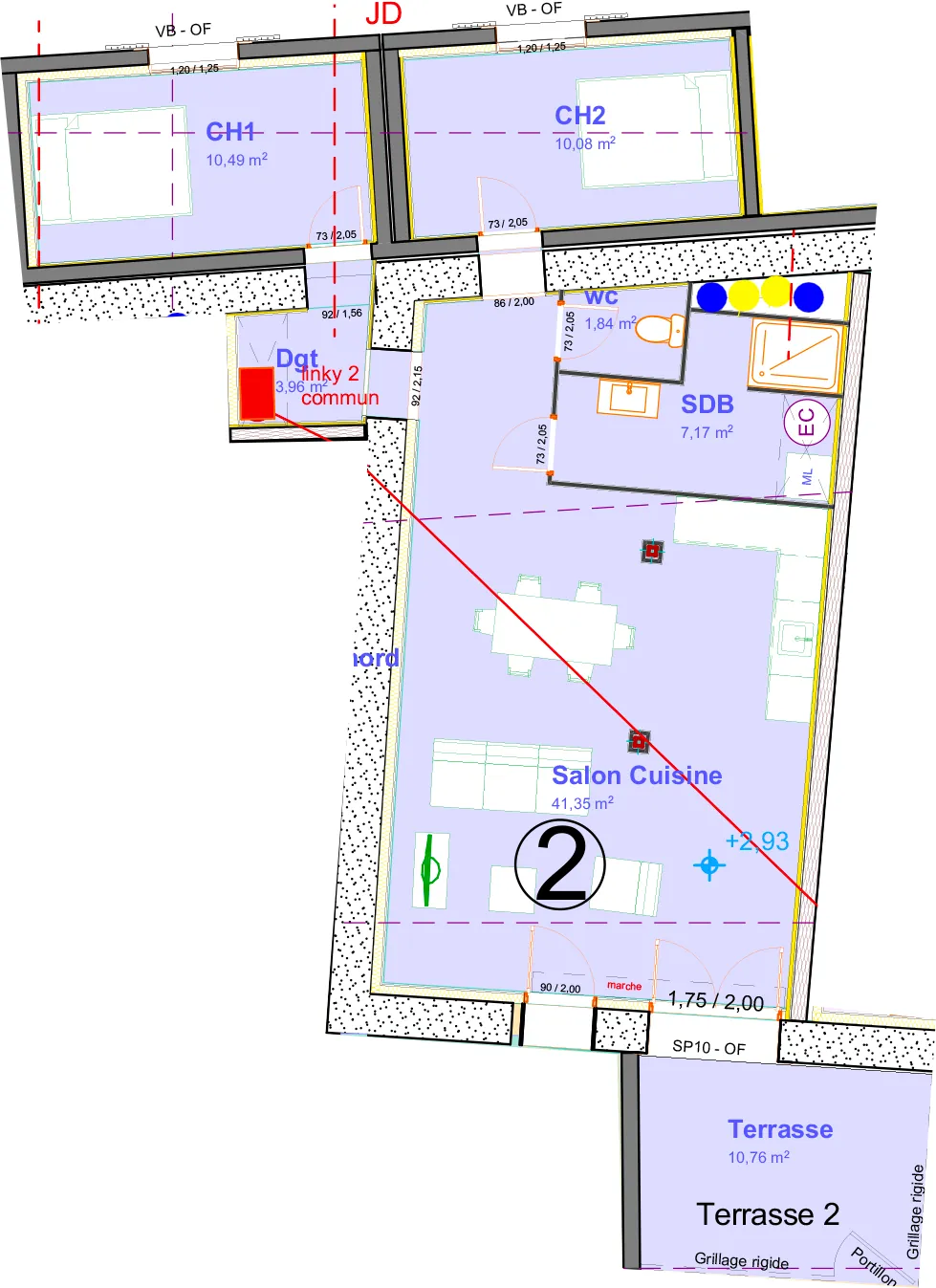 Appartement neuf de 74,89 m² à Jonquières avec terrasse et parking 