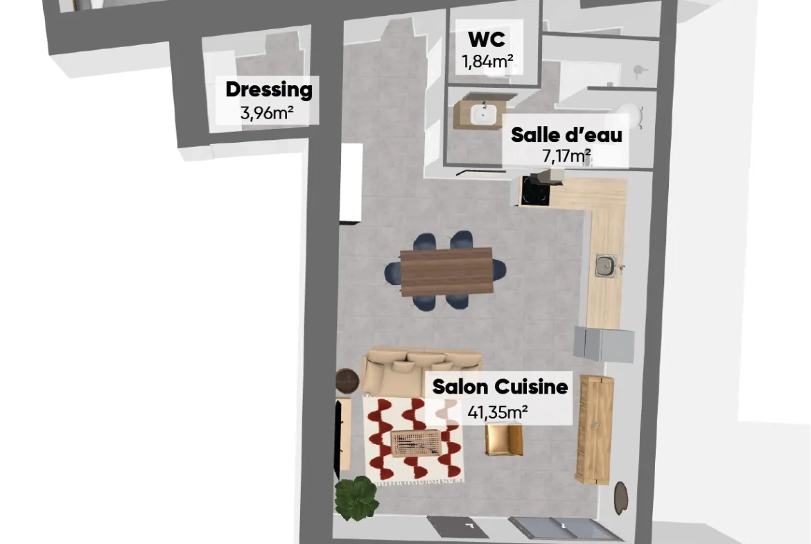 Appartement neuf de 74,89 m² à Jonquières avec terrasse et parking 