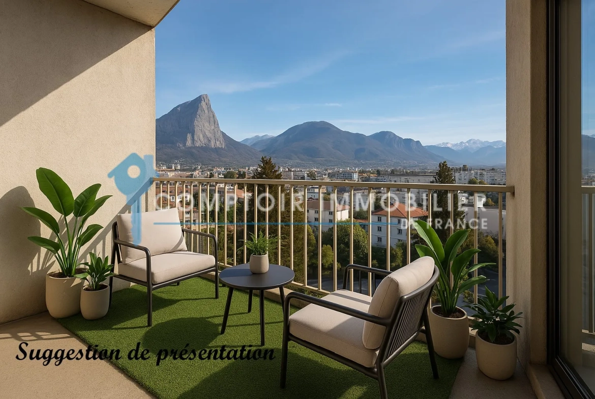 Appartement T5 à Fontaine avec vue panoramique, parking privé et grands espaces de vie 