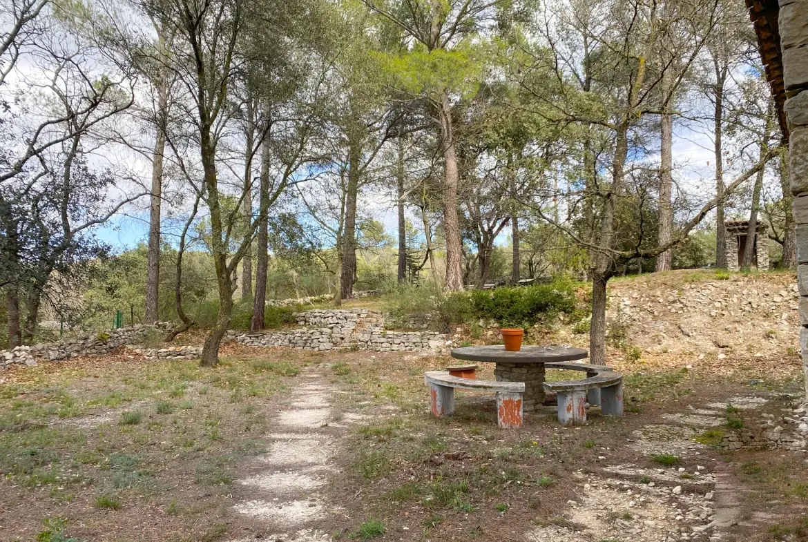 Mazet en pierre à Velleron, 2 pièces, 43 m², terrain 2875 m², rénovation récente 