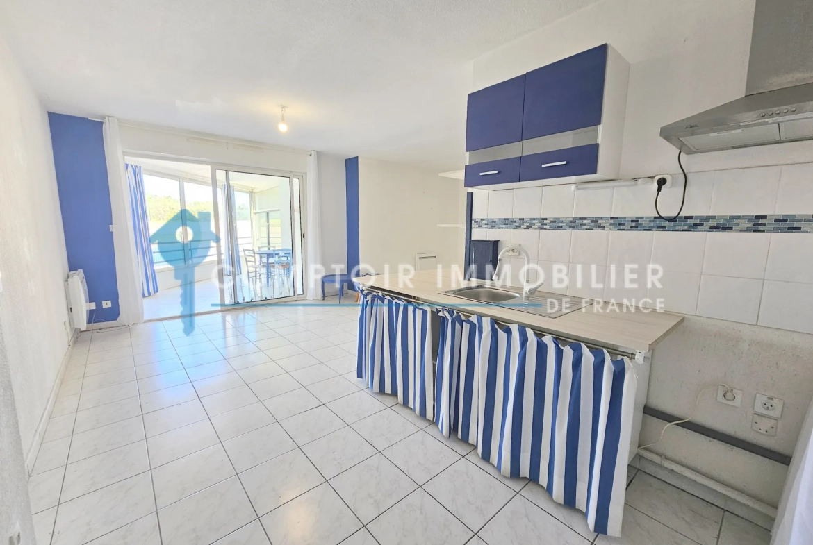 Bel appartement T2 avec terrasse de 18m² en front de mer à Sète 