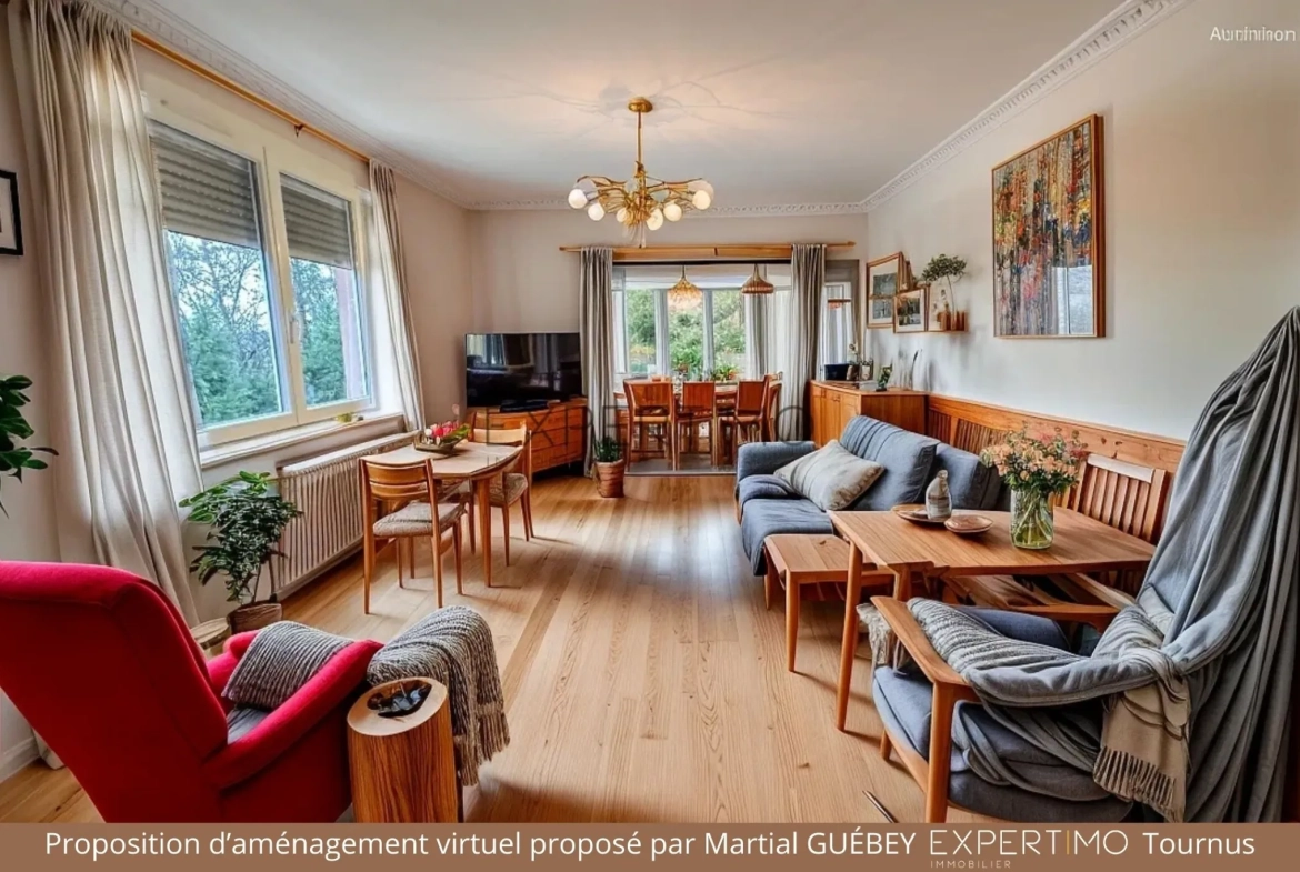 Maison de 90 m² avec vue panoramique sur la plaine de Saône à Tournus 
